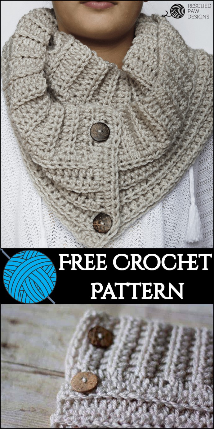 Andy Button Scarf Crochet Pattern