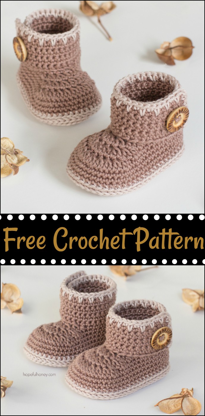 Cocoa Baby Ankle Booties Crochet Pattern