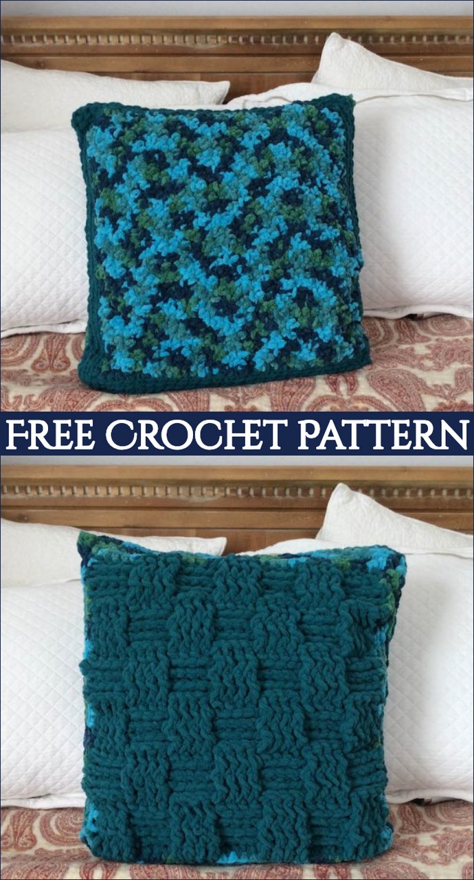 Free Crochet Pattern Twin Textures Pillow