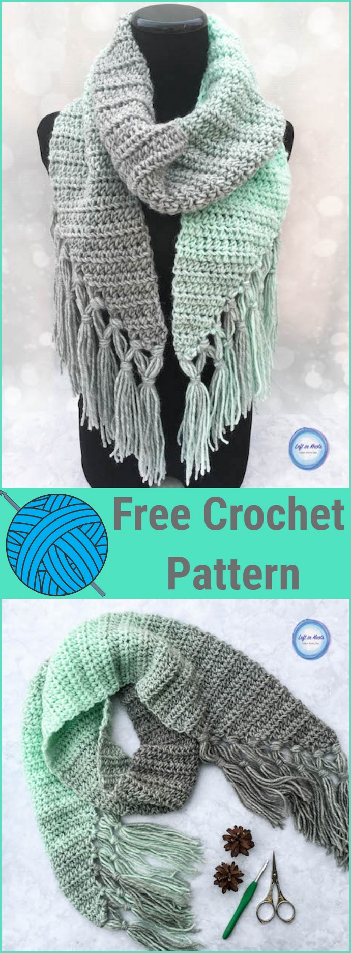 Mint Cicle Scarf Crochet Pattern