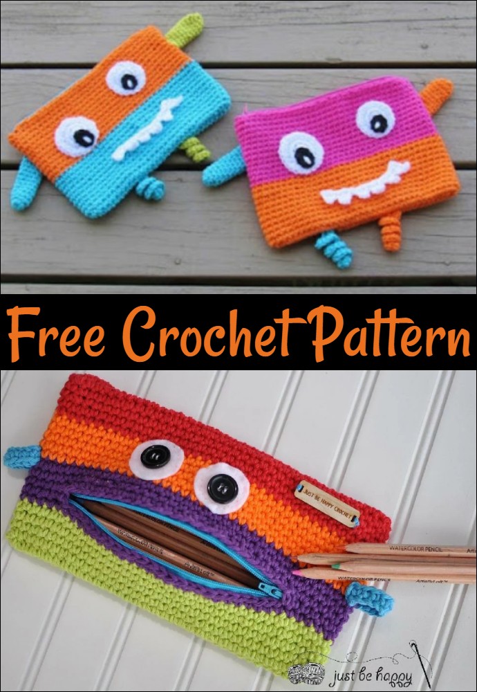 Monster Pencil Case Crochet Pattern