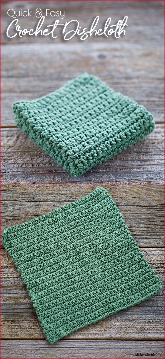 Quick And Easy Crochet Dishcloth Pattern