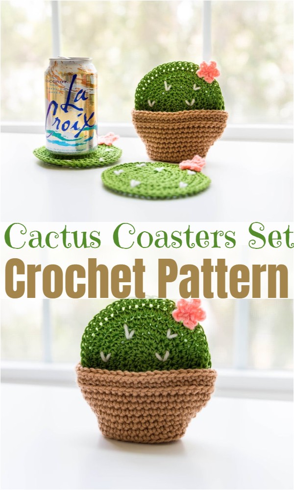 Crochet Cactus Coasters Set Pattern
