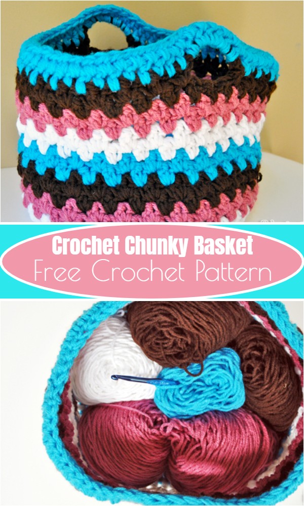 Crochet Chunky Basket Free Pattern
