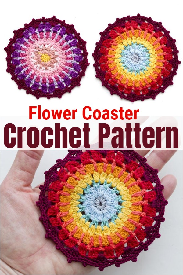 Crochet Flower Coaster