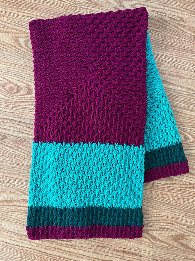 Awesomely Easy Textured Rectangle Granny Afghan