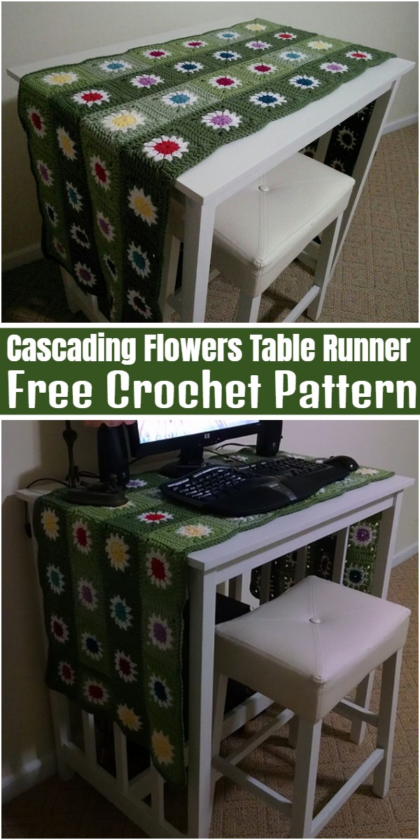 Cascading Flowers Table Runner