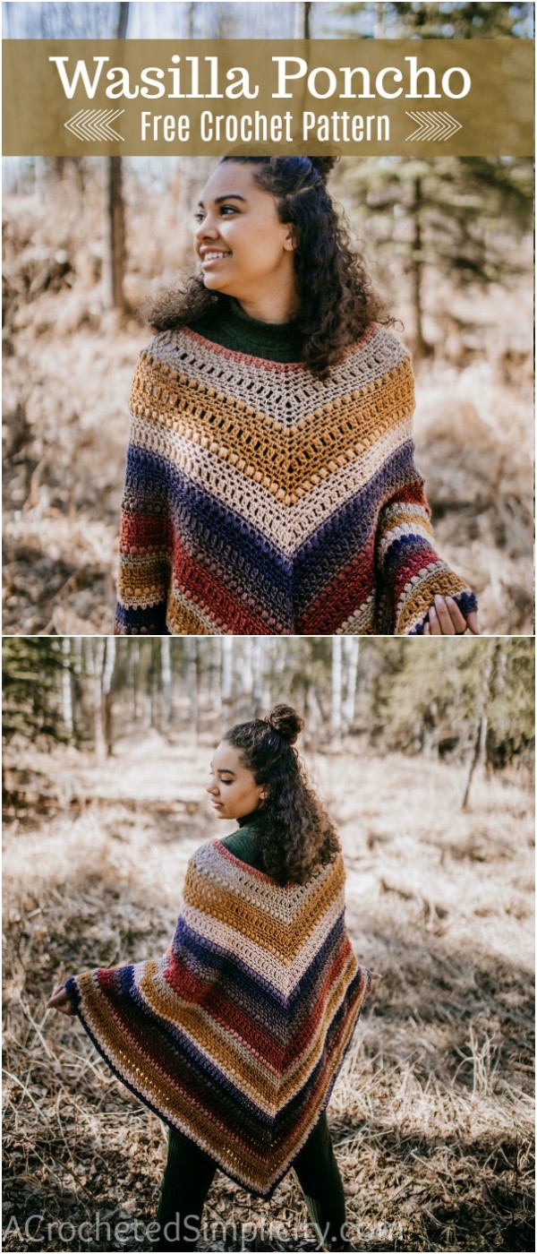 Wasilla Poncho Free Crochet Pattern