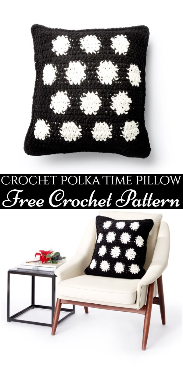 Crochet Polka Time Pillow