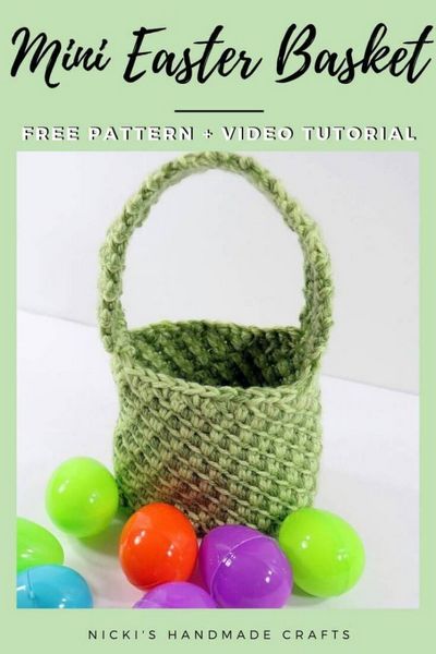 Free Crochet Mini Easter Basket Pattern