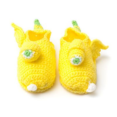 Free Crochet Yellow Monster Slippers Pattern