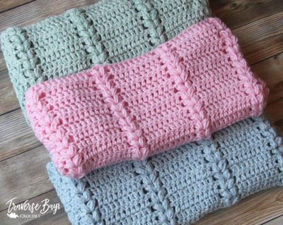 Free Crochet Braided Puff Blanket Pattern
