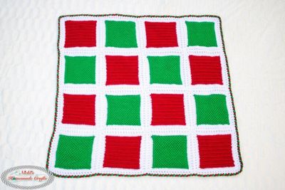 Free Crochet Holiday Square Blanket Pattern