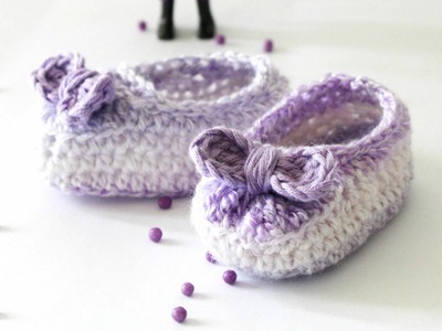 Crochet Bow Booties