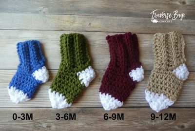 Free Crochet Easy Baby Socks Pattern
