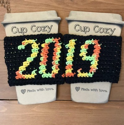 Free Crochet New Years 2019 Cup Cozy Pattern