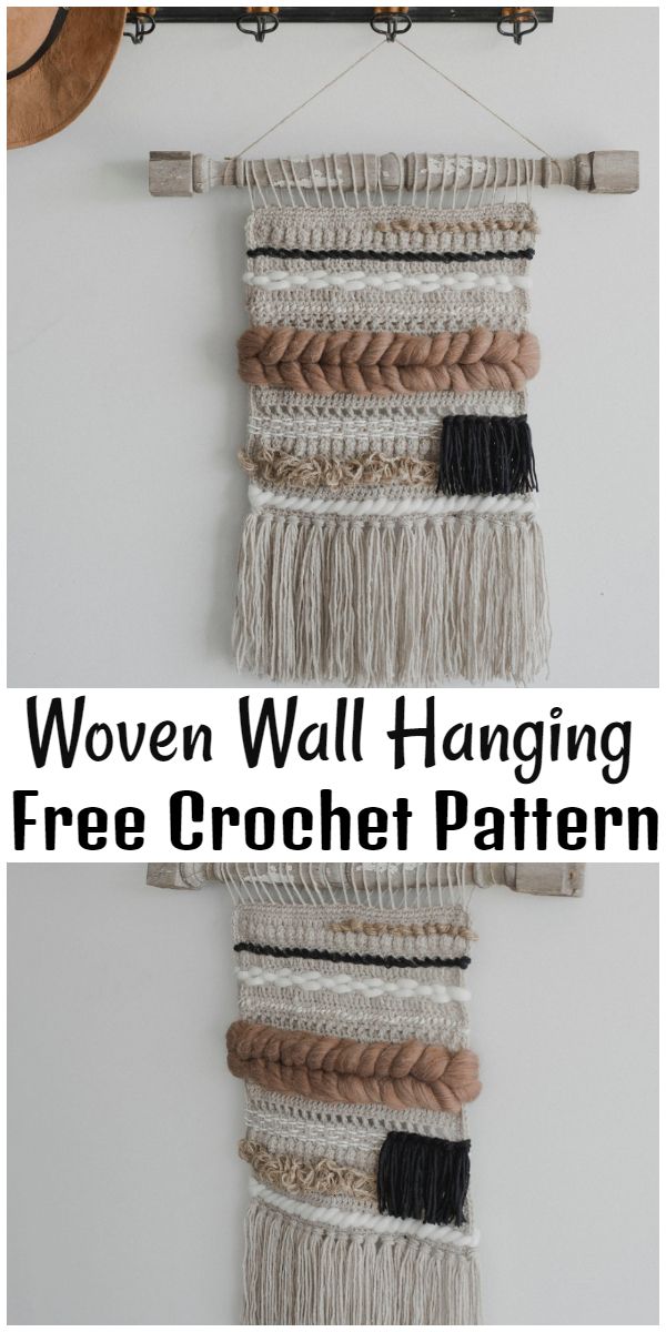 Free Crocheted Woven Wall Hanging Pattern