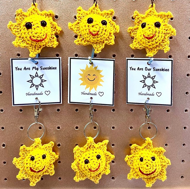 Smiley Sunshine keychain
