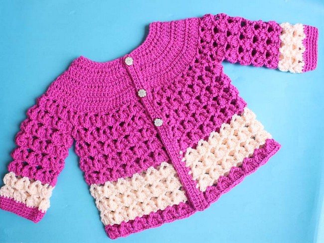 Crochet Baby Coat/Cardigan Sweater