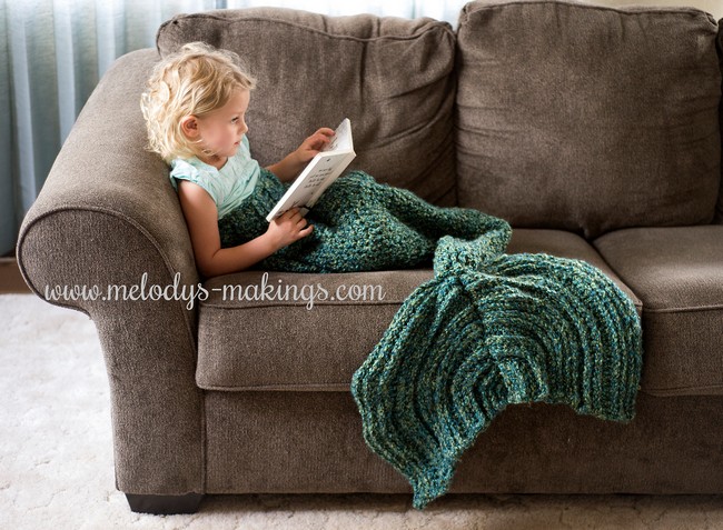 Mermaid Tail Blanket ~ Crochet Version