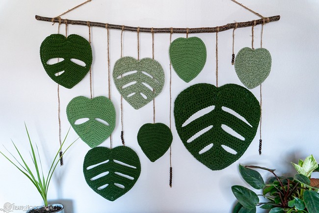Monstera Leaves Wall Hanging