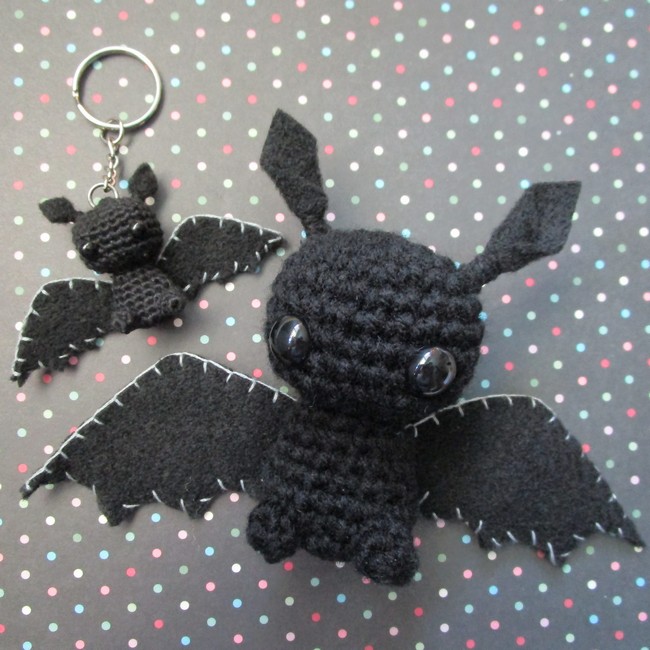 Amigurumi Bat Keychain