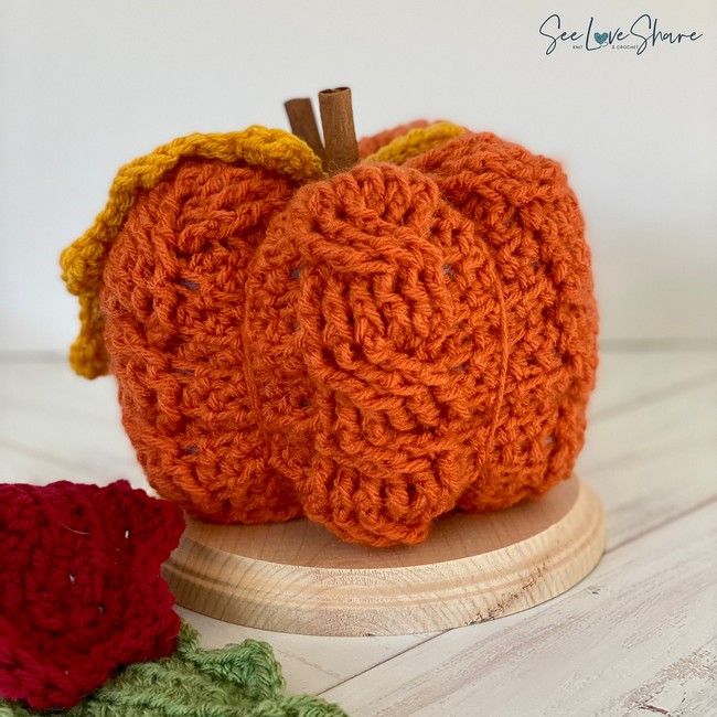 Crochet Cable Pumpkin