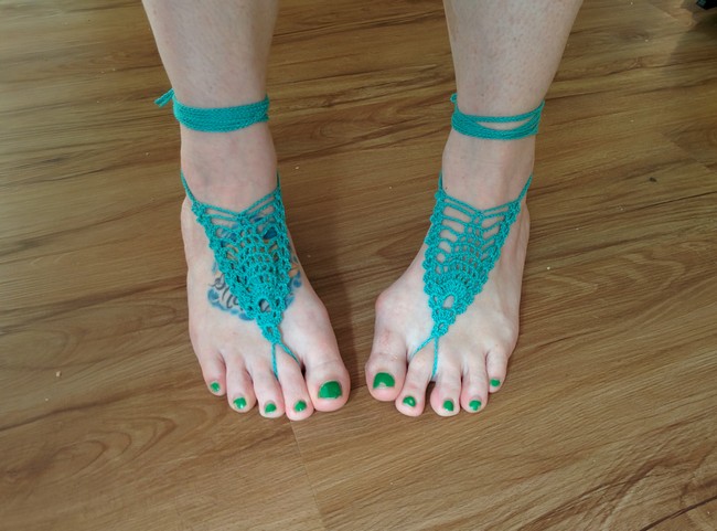 Pineapple Up Barefoot Sandals