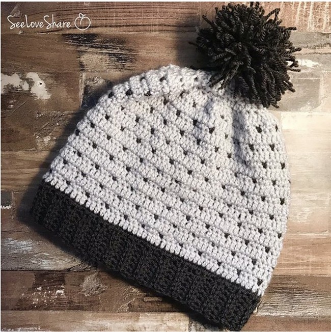 Simple Spotted Slouchy Beanie
