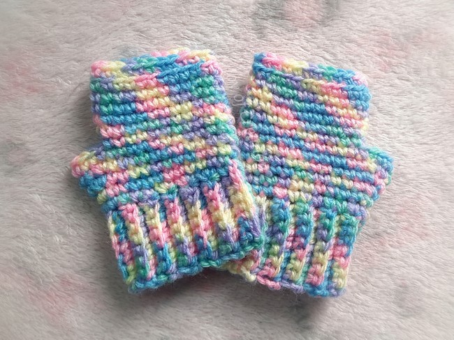 Toddler fingerless gloves
