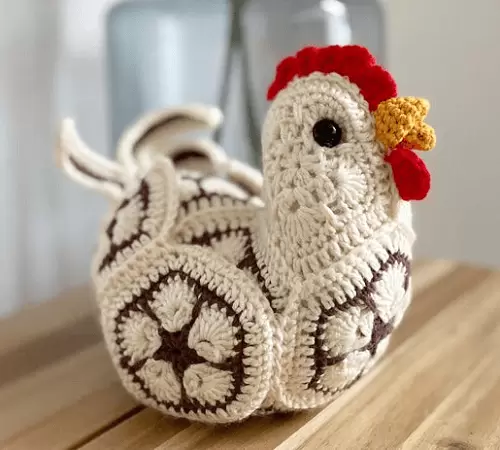 African Flower Crochet Chicken Pattern