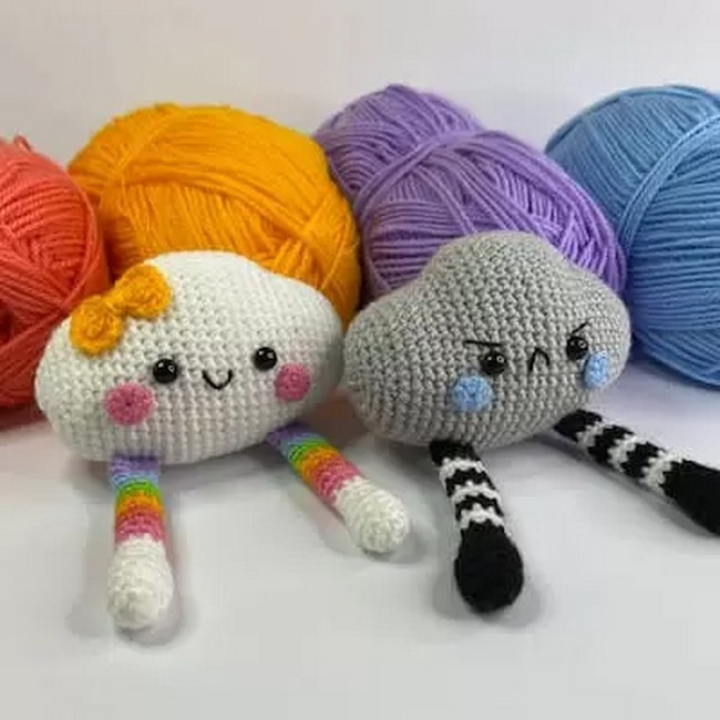 Connie And Claude, The Cloud Twins Crochet Pattern