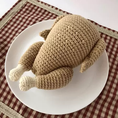 Crochet Chicken Play Food Pattern