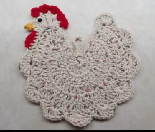Crochet Chicken Potholder Pattern