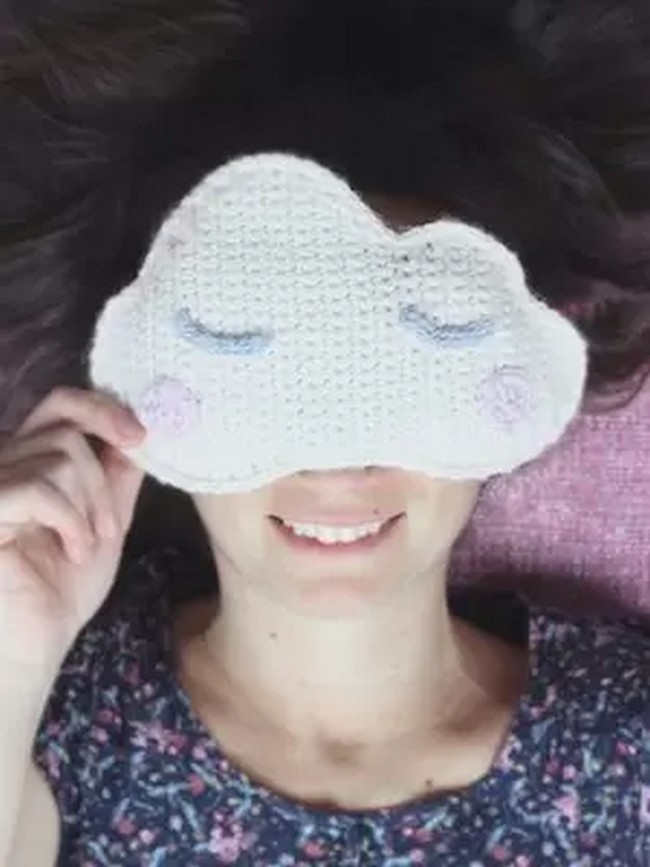 Crochet Cloud Eye Pillow Pattern