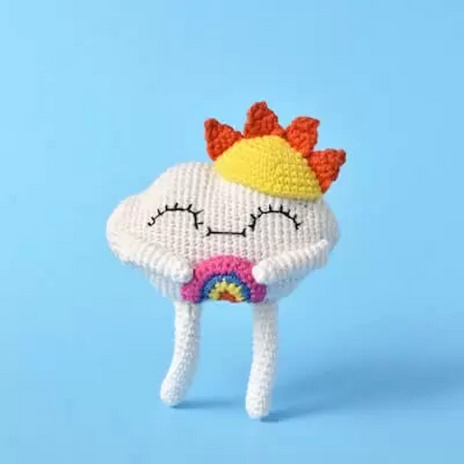 Rainbow Cloud Amigurumi Free Crochet Pattern