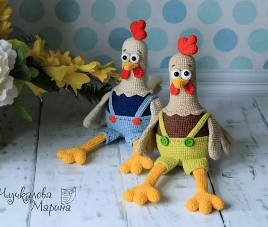 The Cock And The Hen Amigurumi Crochet Pattern