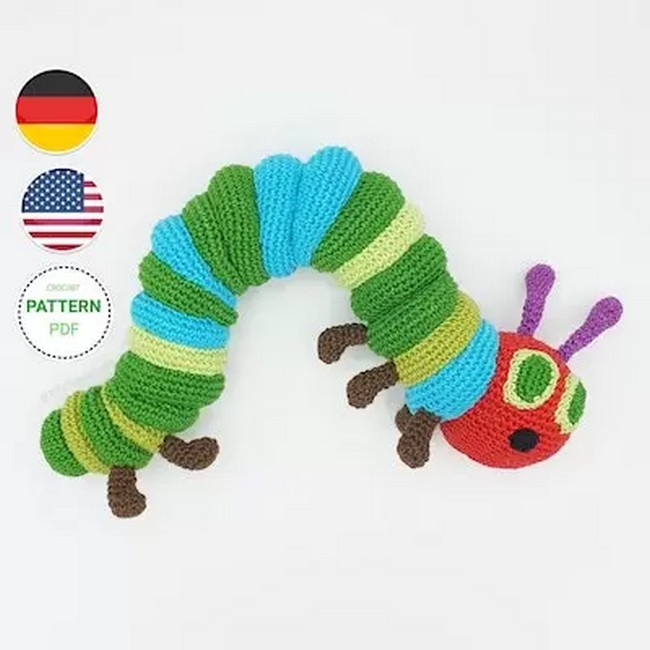 The Very Hungry Caterpillar Crochet Pattern