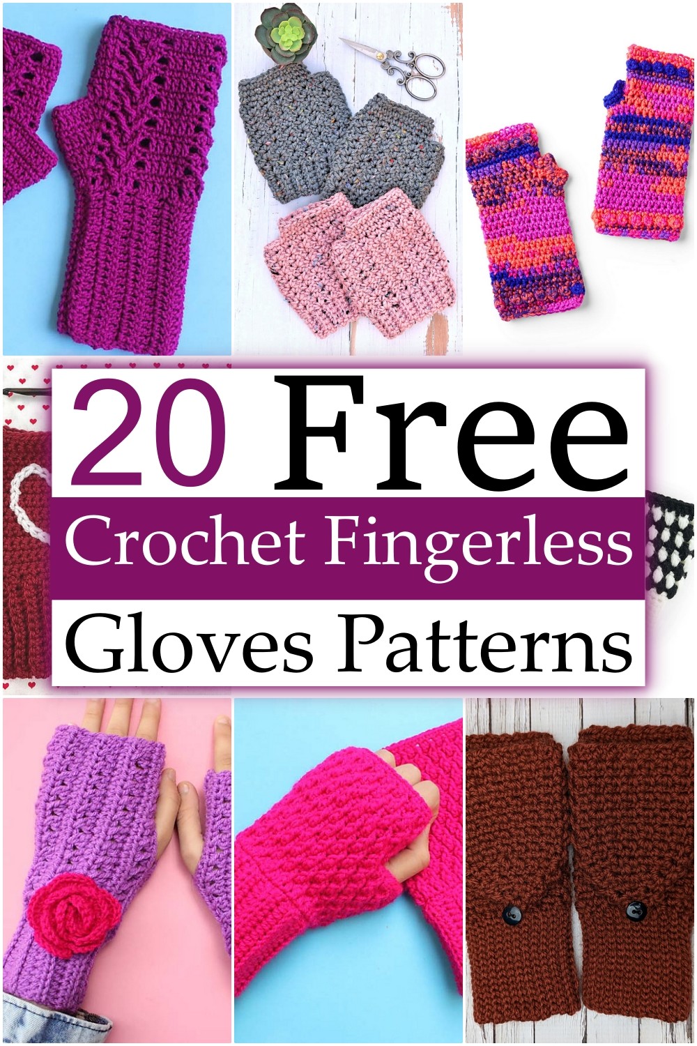 20 Free Crochet Fingerless Gloves Patterns