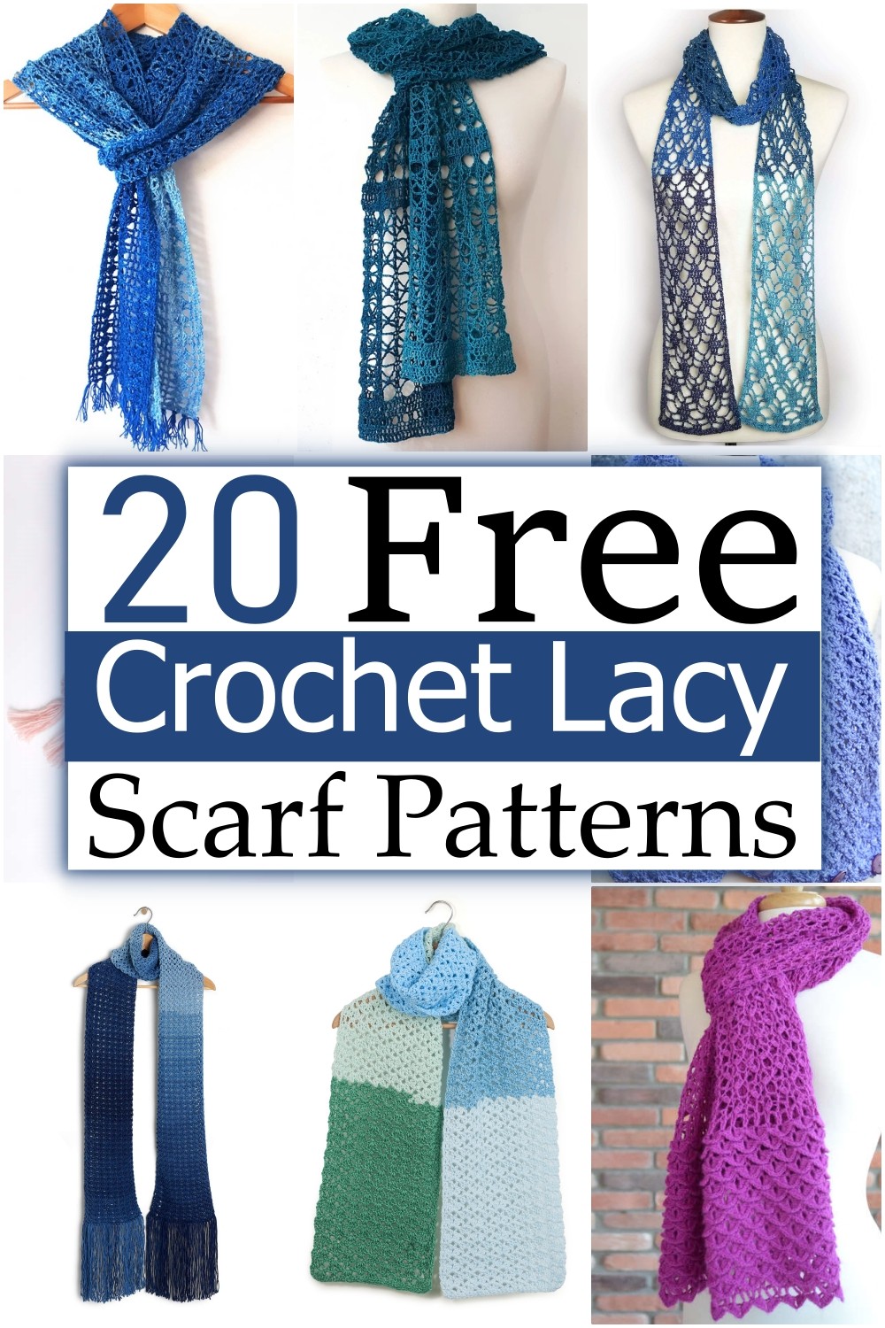 20 Free Crochet Lacy Scarf Patterns
