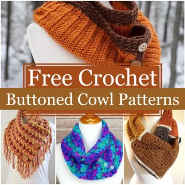 Free Crochet Buttoned Cowl Patterns