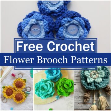 Free Crochet Flower Brooch Patterns